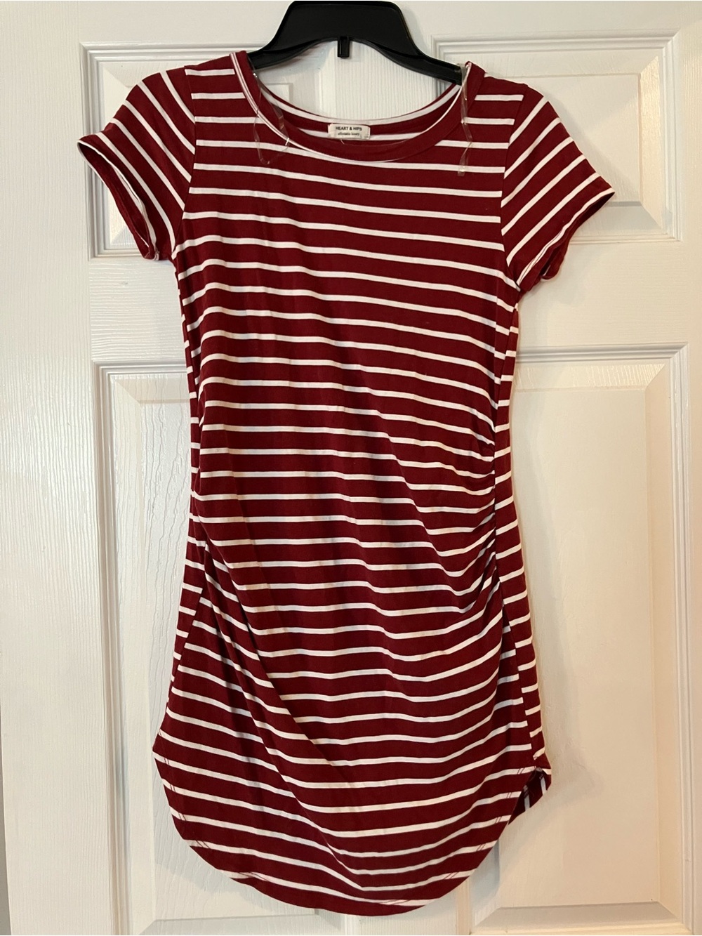 Heart & Hips Red and White Striped Tee